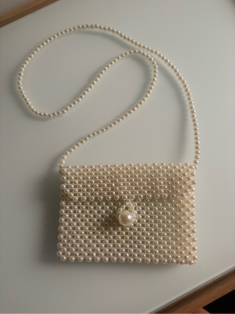Beaded Pearl Shoulder Bag - Like New